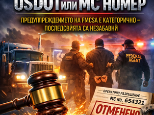 Не продавайте, не купувайте и не отдавайте под наем вашия USDOT или MC номер