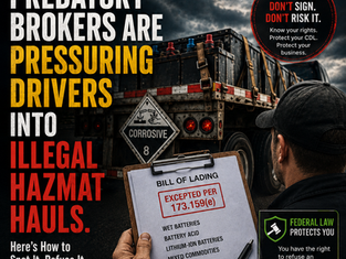 Predatory Brokers Are Pressuring Drivers Into Illegal Hazmat Hauls. Here's How to Spot It, Refuse It, and Report It.