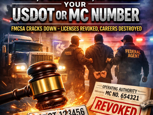 Do Not Sell, Purchase, or Lease Your USDOT or MC Number - FMCSA’s Warning Is Clear — and the Consequences Are Immediate. Here’s What Every Carrier, Buyer, and Broker Needs to Know.