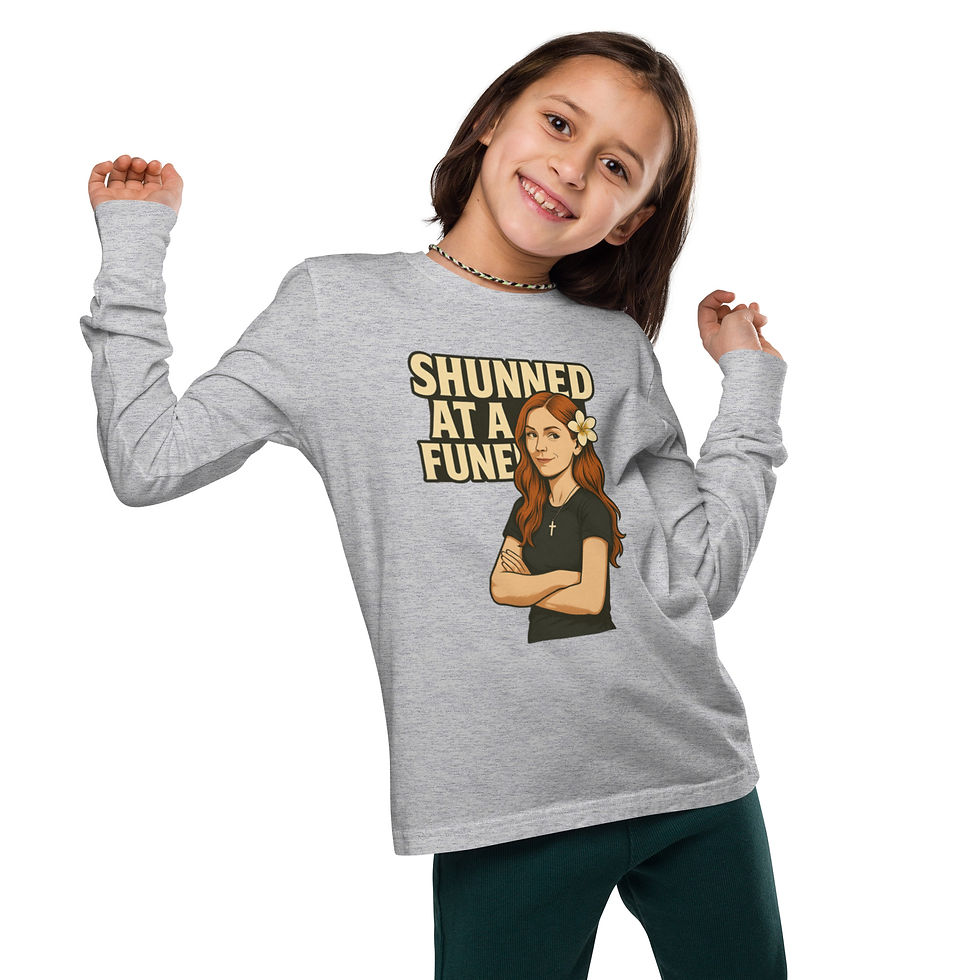 Thumbnail: Shunned at a Funeral Official: Youth long sleeve tee