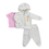 Miniatura: SUDADERA ALGODÓN PERCHADO UNICOLOR Y ESQUELETO NIÑA