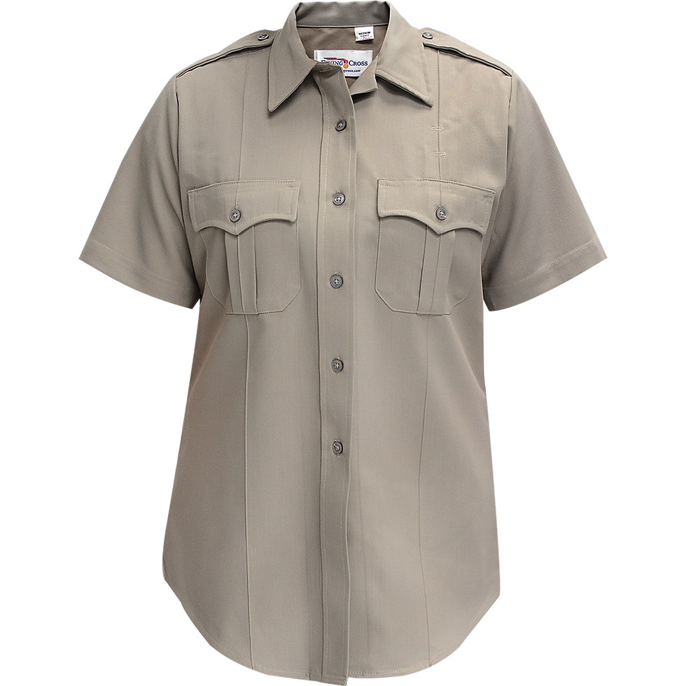 Thumbnail: DURO POPLIN 65% POLY/35% COTTON WOMEN'S SHORT SLEEVE SHIRT-176R54