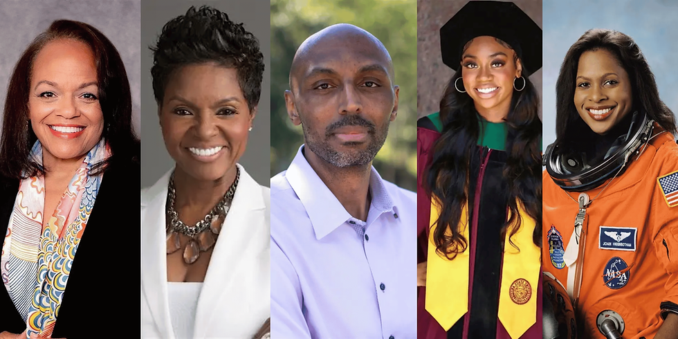 From Left to Right: Valerie Mosley, Phyllis Newhouse, Jawan Parker, Dr. Dorothy Jean Tillman, Joan Higganbotham
