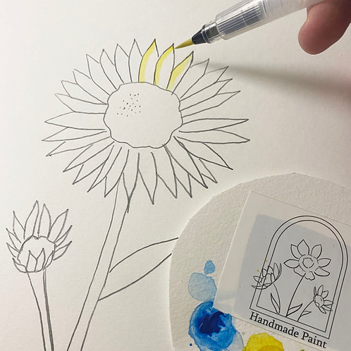 Sunflower Handmade Watercolor Kit