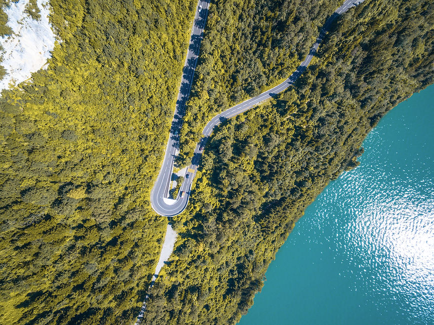 Curved Mountain Road