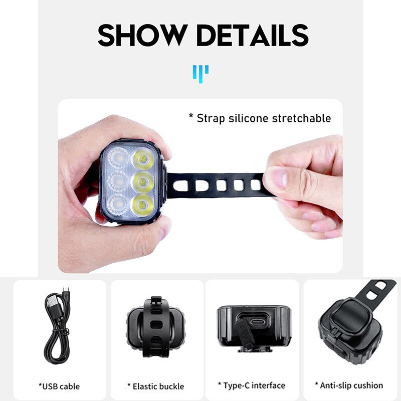 Thumbnail: Bike Front Lights USB Charge