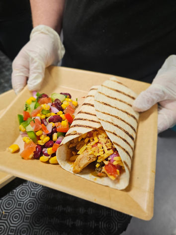 authentic spicy fajita and mexican salad