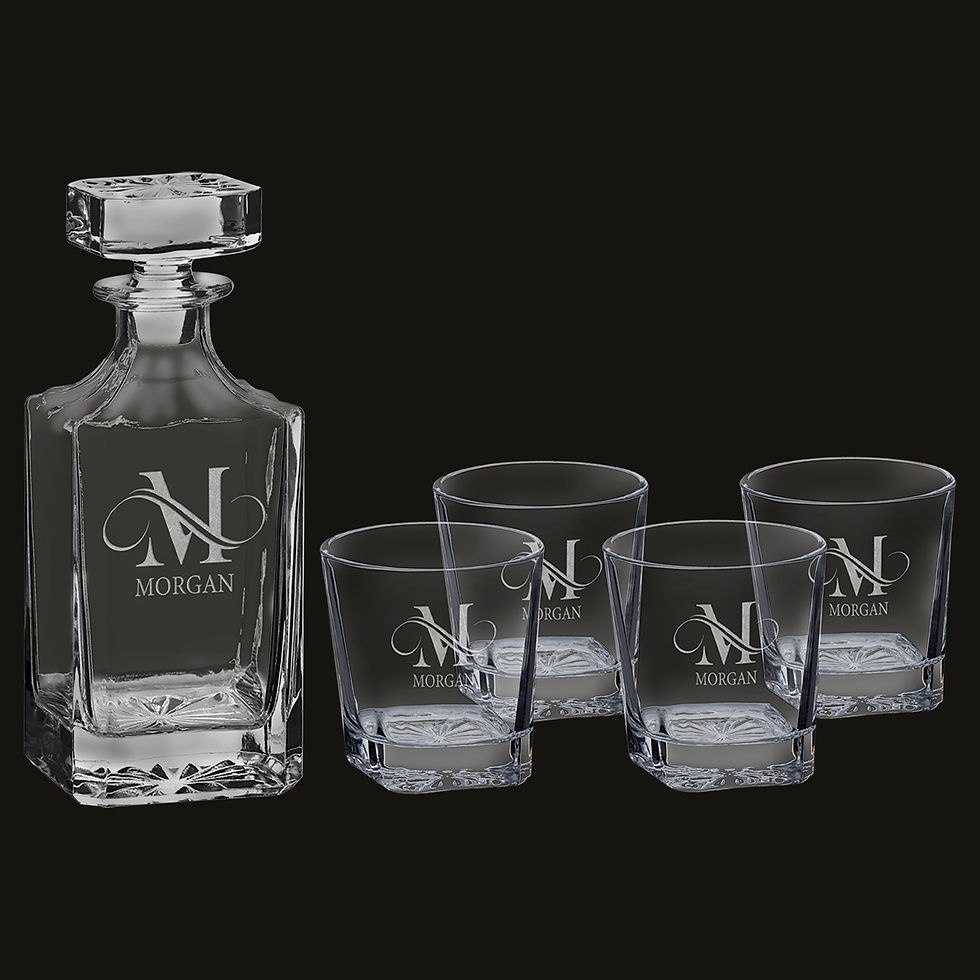 Thumbnail: 750mL Square Glass Decanter