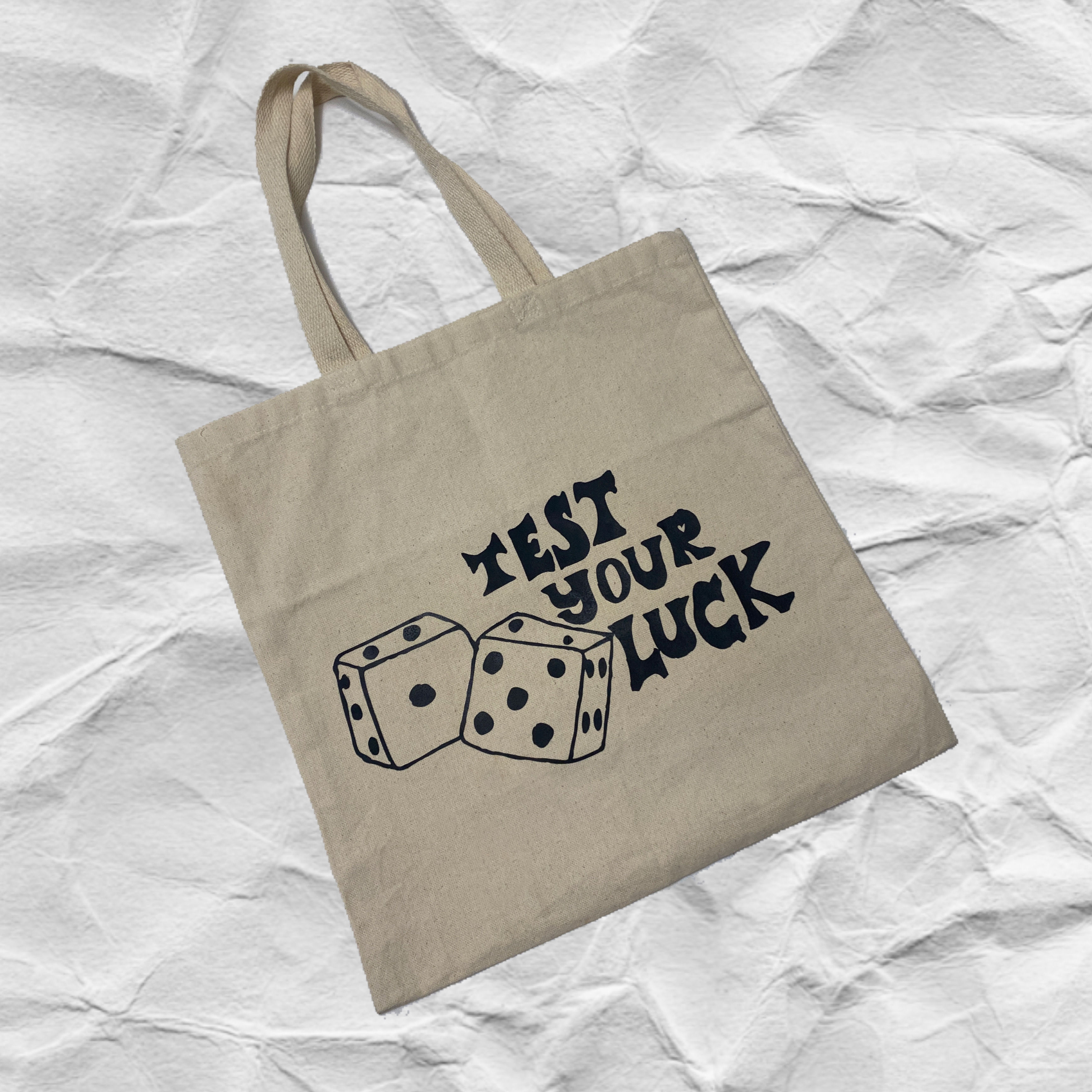 test your luck tote bag