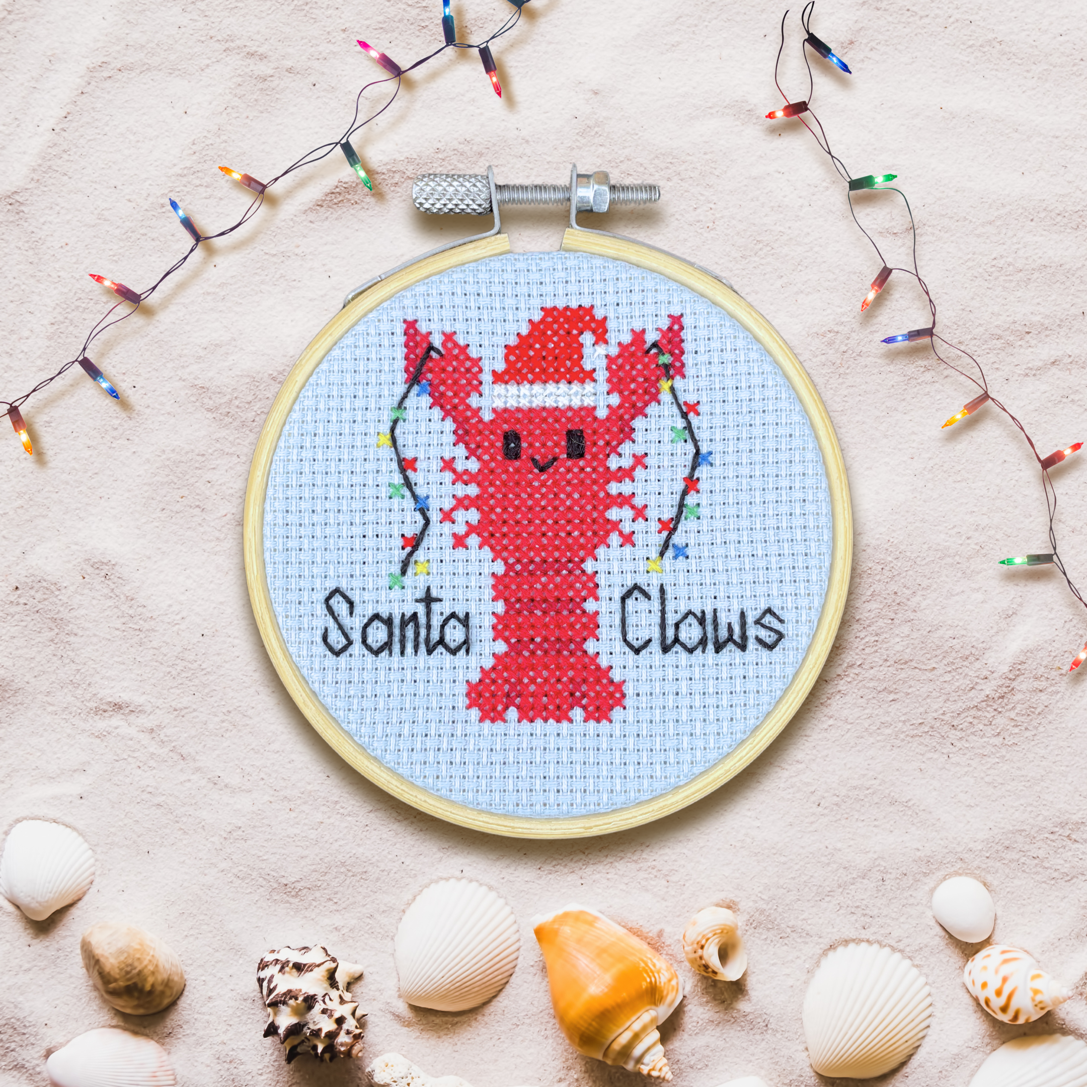 Santa Claws cross stitch kit 🧶