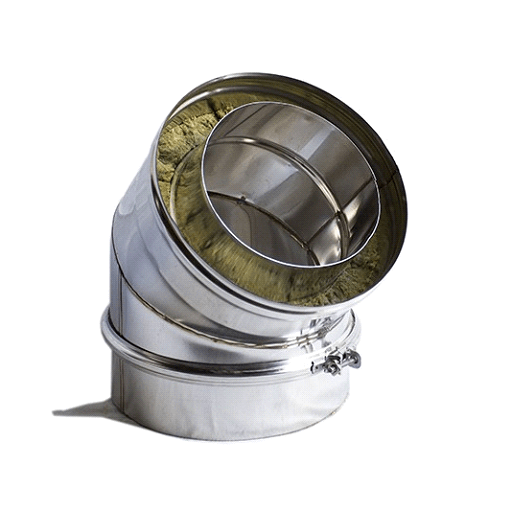 CURVA INOX 45º - Parede Dupla