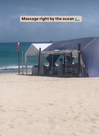 Relaxing with a massage beside the sea
