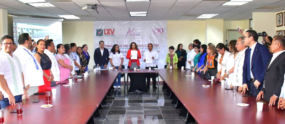 Firman Congreso de Oaxaca y Poder Judicial del Estado convenio de colaboración