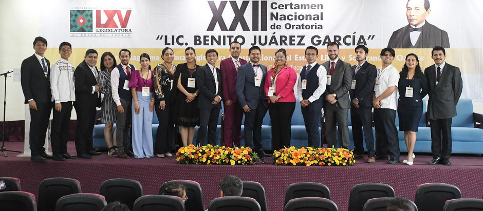 Certamen nacional de oratoria reúne a oradores de 10 estados del país en el Congreso de Oaxaca