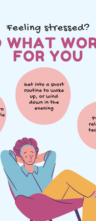 Tips to manage stress, five ideas of things you can to to relieve stress and prevent the build up of stress