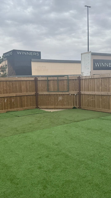 Prepared site for custom pergola construction in Edmonton before post base installation
