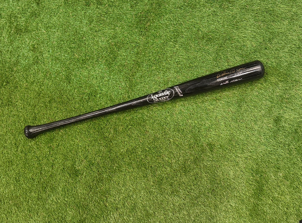 Thumbnail: Willie McGee 1990 game issued and signed bat 