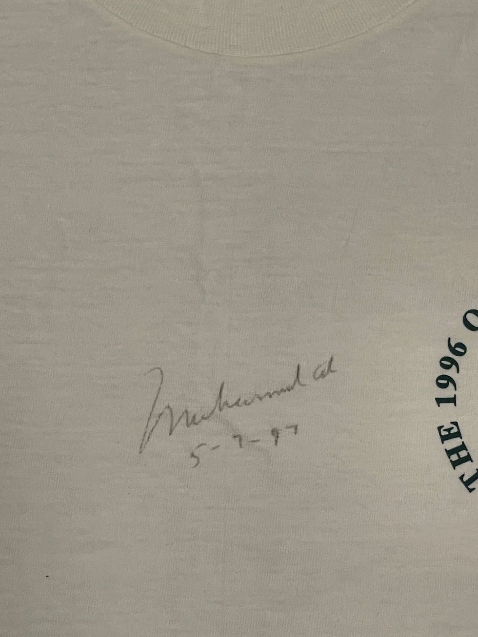 Thumbnail: Muhammad Ali signed 1996 Olympic Games torch bearer shirt