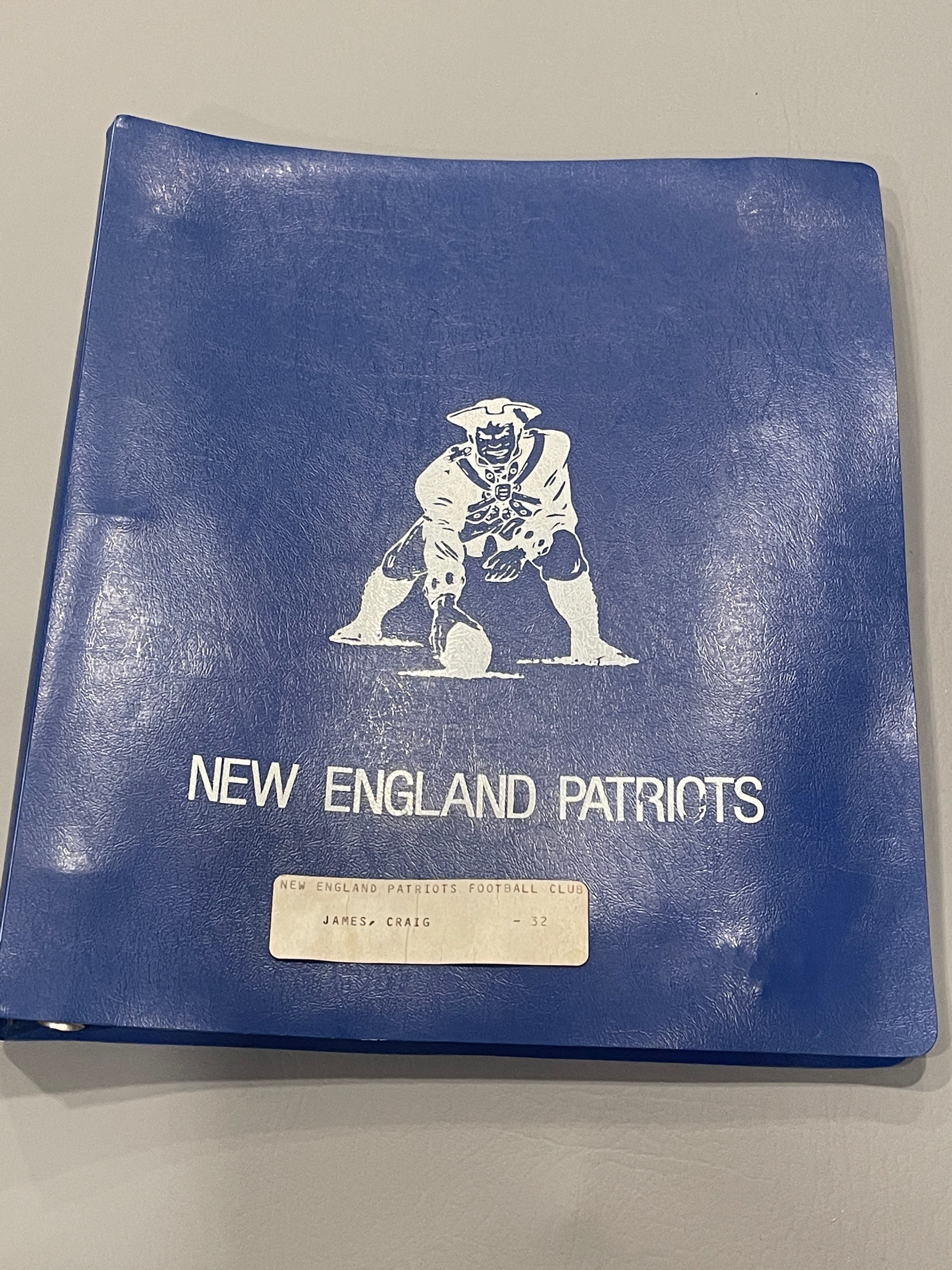 1985 super bowl playbook (Craig James)