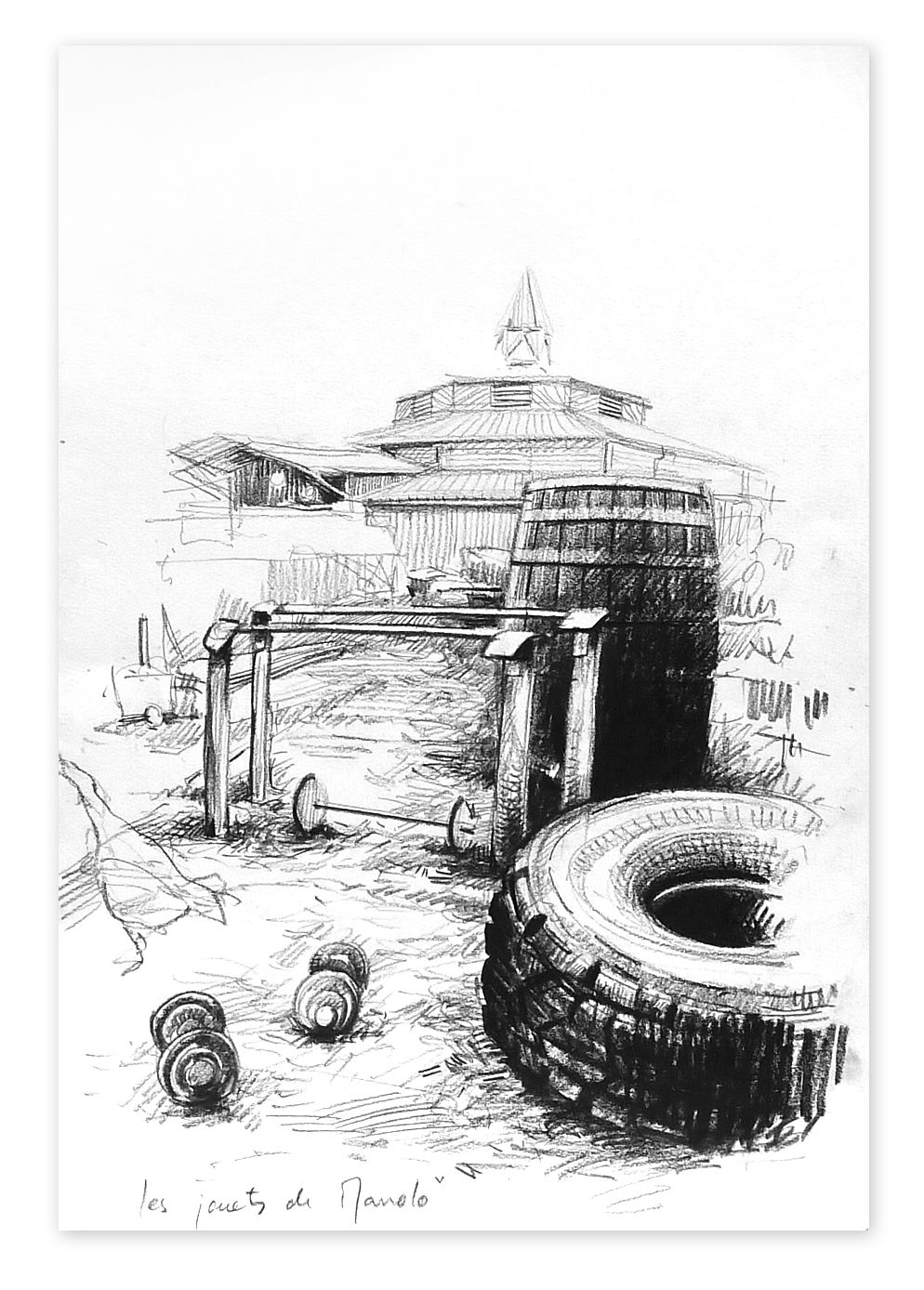 Zingaro, Les jouets de Manolo - Chapiteau (42 x 30 cm)