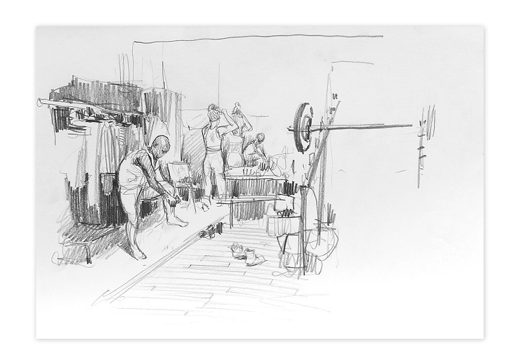 Zingaro, Salle de sport (30 x 42 cm)