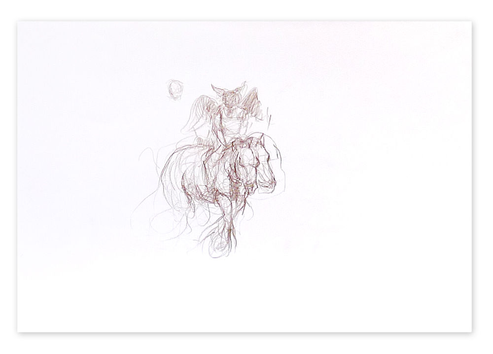 Zingaro, Ange à cheval 2 (29 x 42 cm)