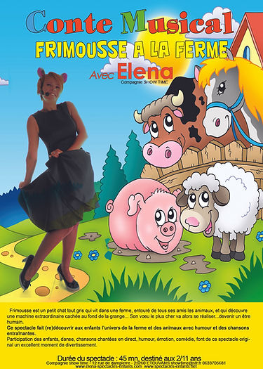 conte musical pour enfants à thème Frimousse à la ferme