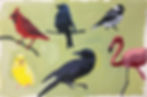 Birds, Acrylic by Peggi Kroll Roberts