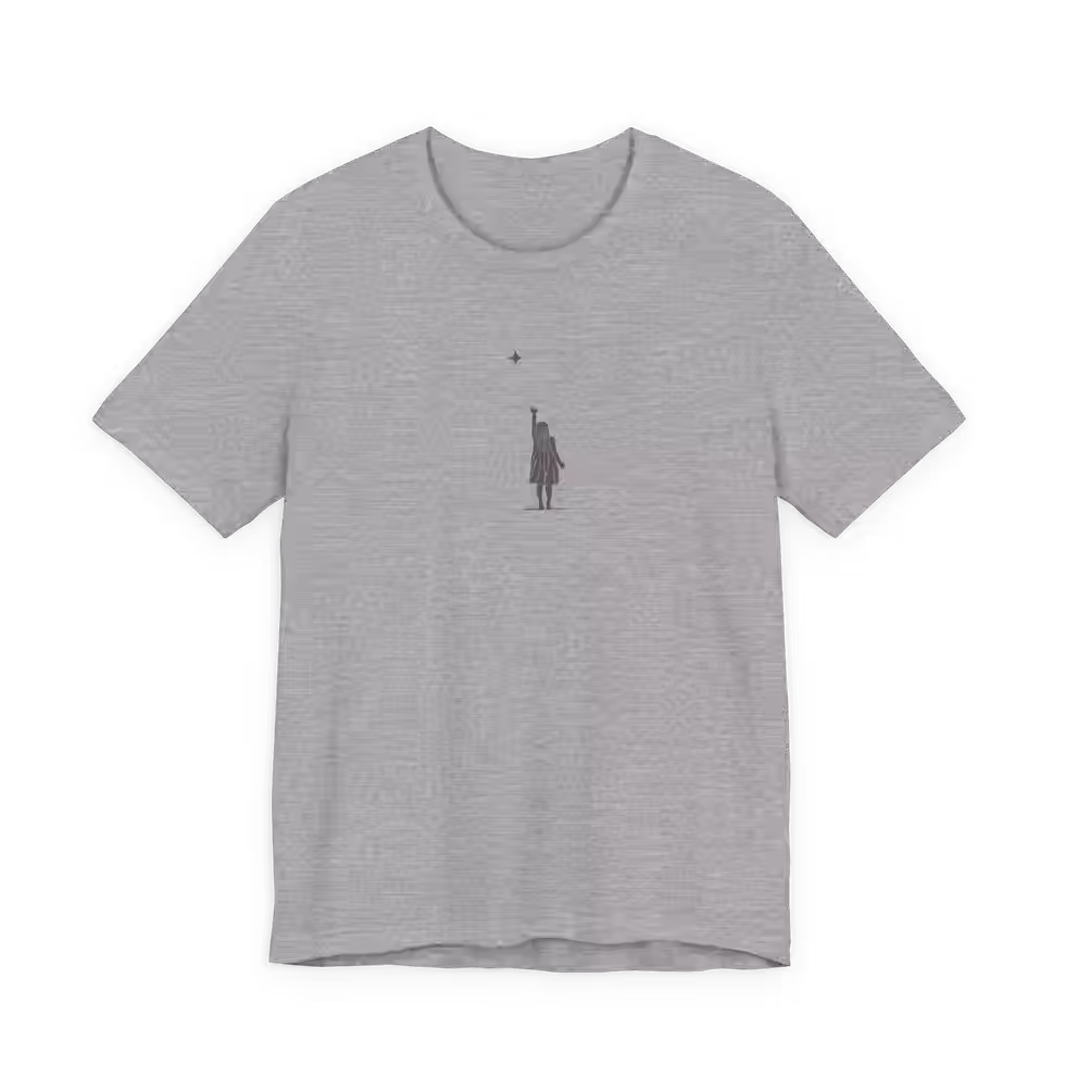Seeking Stillness Shaped by Stone and Starlight Spiritual Awakening Shirt - athletic heather - front