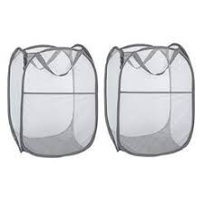 Laundry tip: Wire reinforced cloth baskets for quick and easy load transport