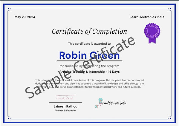 Sample Certificate