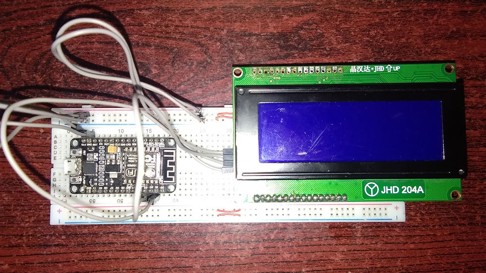 LCD interfaced with NodeMCU
