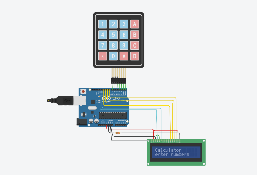 Arduino DIY Calculator using a 4*4 Keypad and 16*2 LCD Display project code
