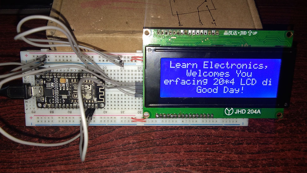 Interfacing LCD with NodeMCU