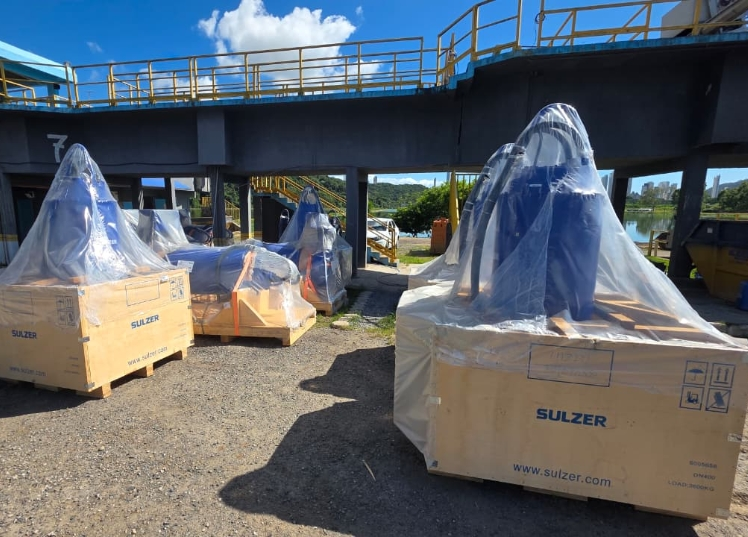 Emasa recebe motobombas submersíveis para melhorar sistema de esgoto sanitário