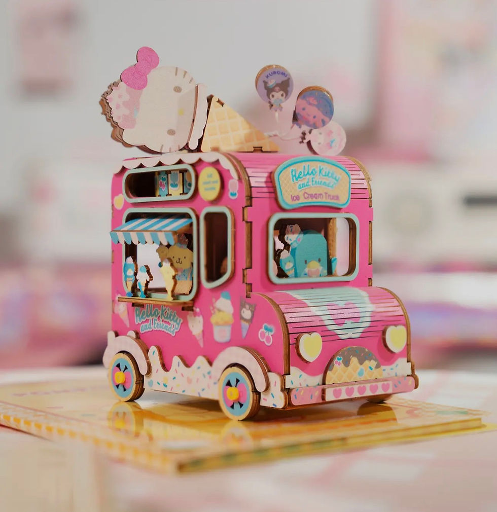 Thumbnail: 3D Wooden Music Box Puzzle: Hello Kitty® Ice Cream Truck