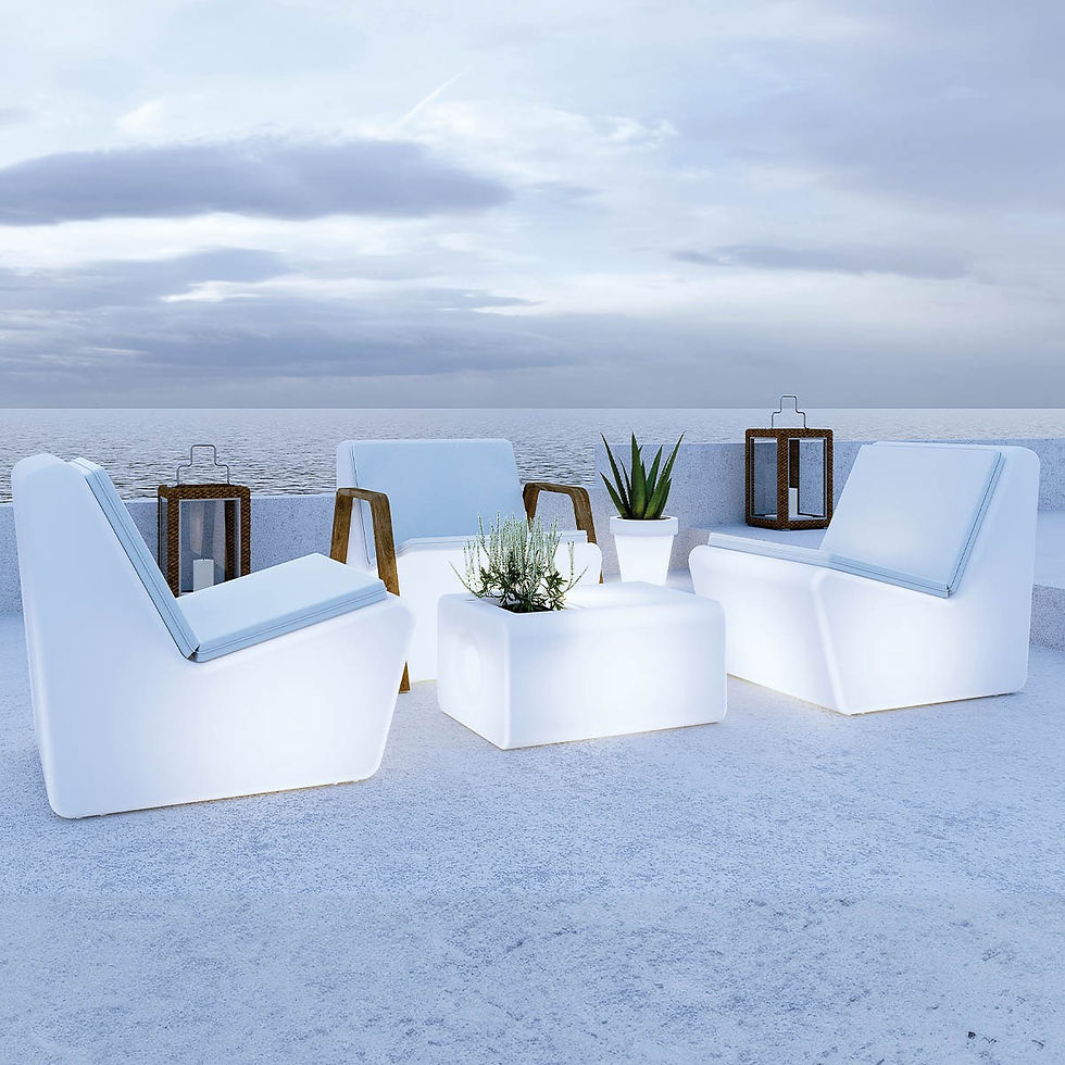 Thumbnail: Tarida Sit Illuminated Patio Lounge chair with Armrest