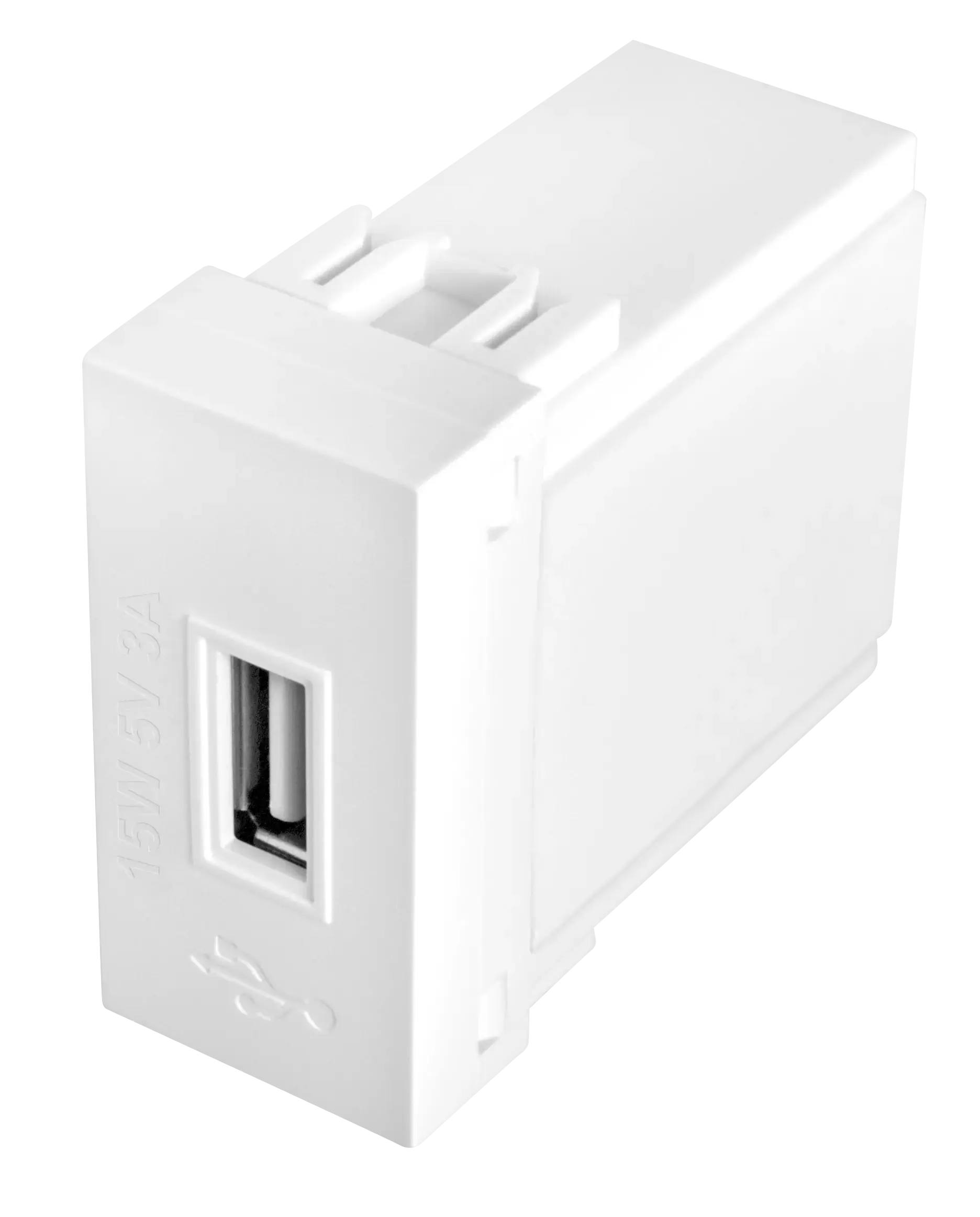 MÓDULO TOMADA USB 15W - 5V~ - 3A - EVIDENCE - MODULARE - BLANC MAIS REF.3285