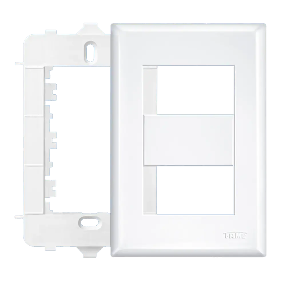 PLACA 4" X 2" COM SUPORTE - 2 MÓDULOS DISTANCIADOS HORIZONTAIS EVIDENCE REF.2886