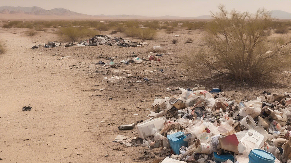Illegal Dump site in the desert
