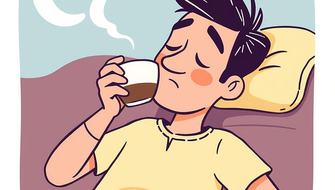 Person drinking coffee