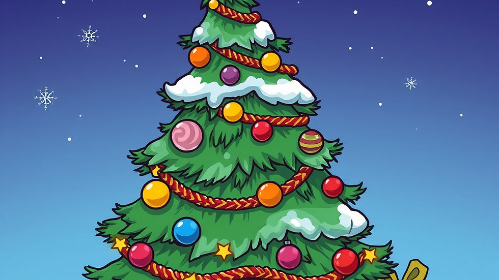 Cartoon christmas tree