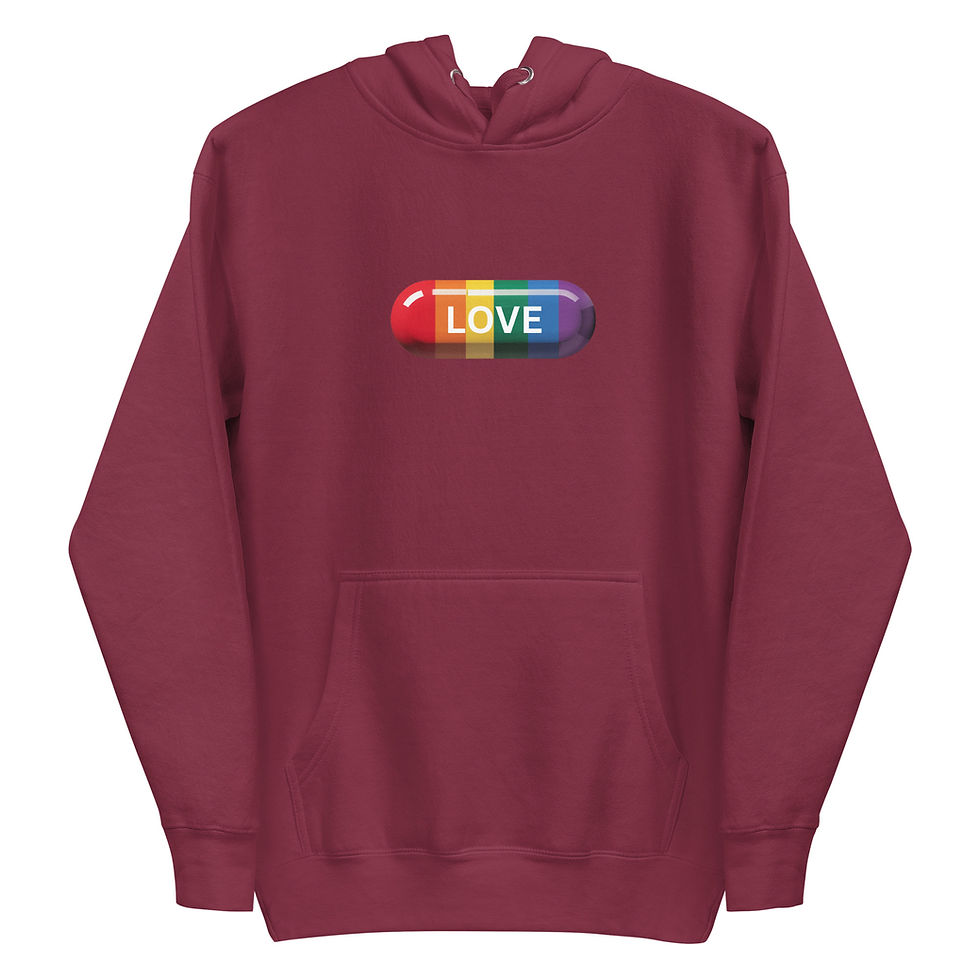 Rainbow Love Pill Hoodie