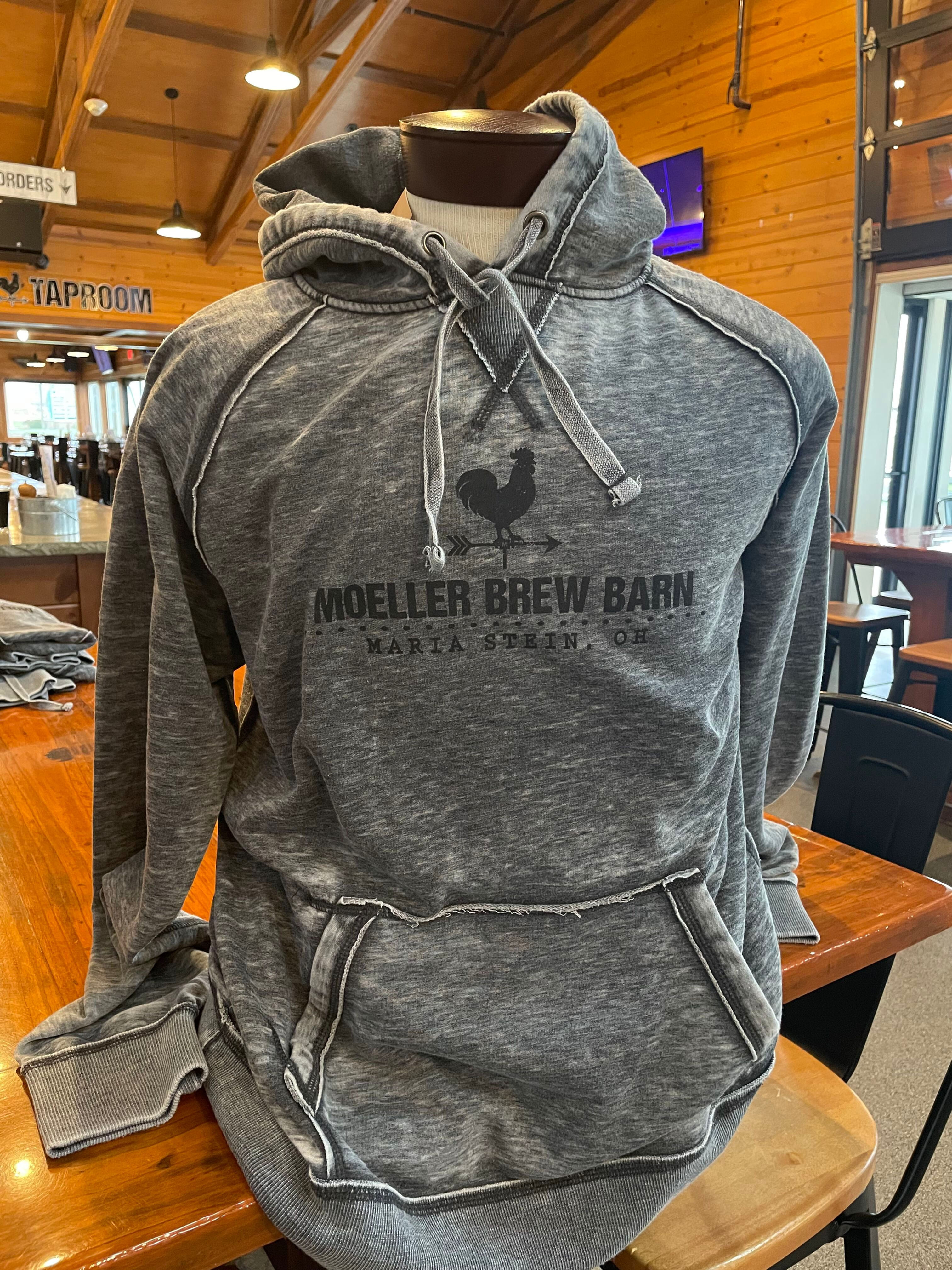 Pullover Hoodie -Distressed Grey