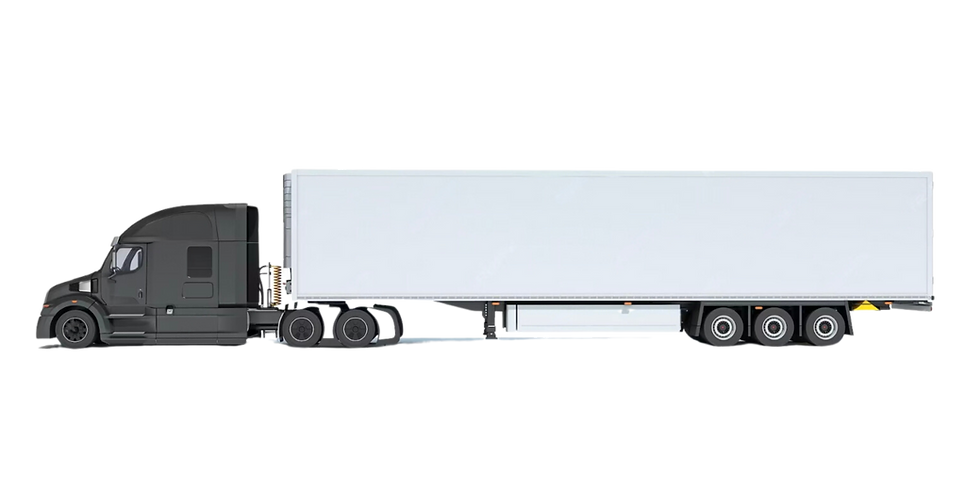 Honest Transportation 3D truck representation from the side