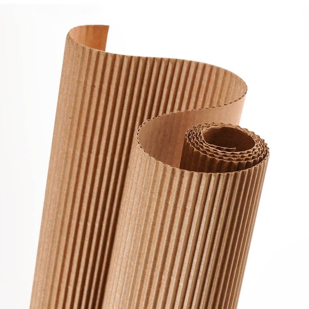 Pliego de cartón corrugado café