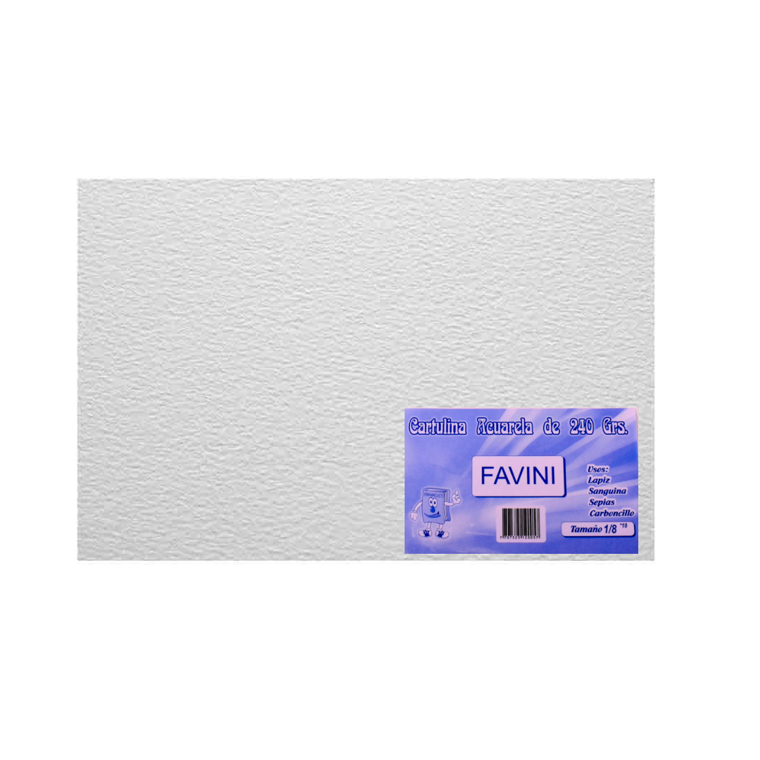 cartulina acuarela 240 g octavo