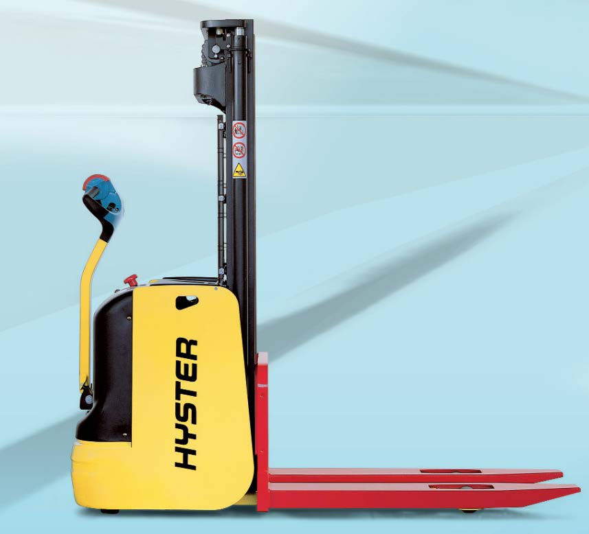Gereviseerde Hyster S1.2 Sx380 elektrische stapelaar met 1200kg hefvermogen en duplex mast PODEVYN BELGIË