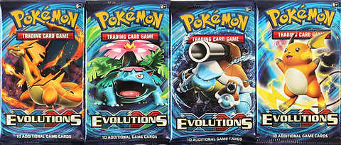 Pokemon: XY Series 12 - Evolutions | Booster Packs Art Set (4 Packs) | Fomo Cards Pokemon: XY Series 12 - Evolutions | Booster Packs Art Set (4 Packs) | Fomo Cards