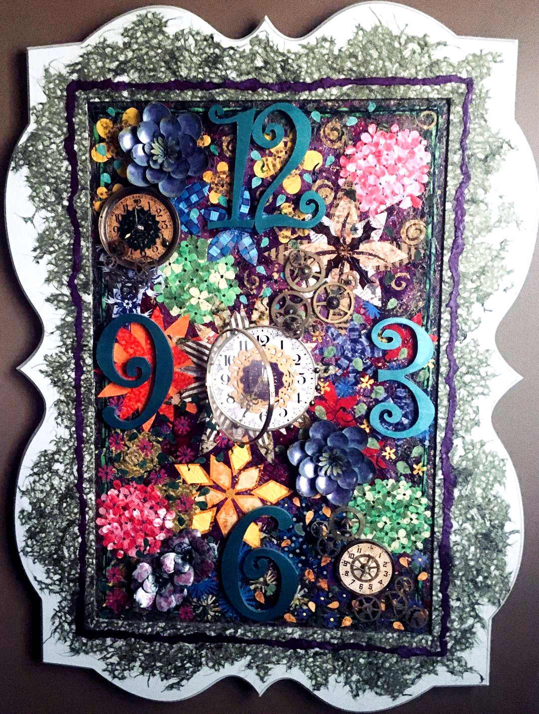 "Garden Lace Clock" SOLD
